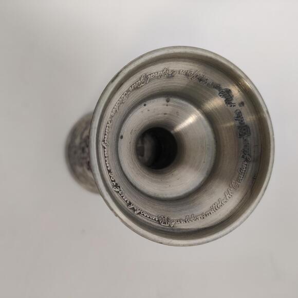 Vintage Zinn Becker Embossed Pewter Wine Goblets Collectible German Wine Cup - Picture 5 of 6